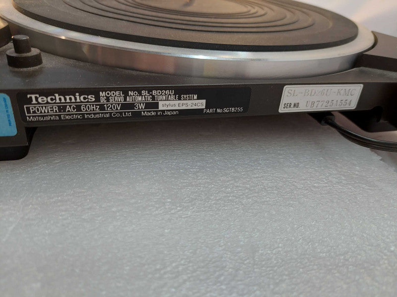 Techniques DC Servo Automatic Turntable System SL-BD26 -Not origP511S Stylus.