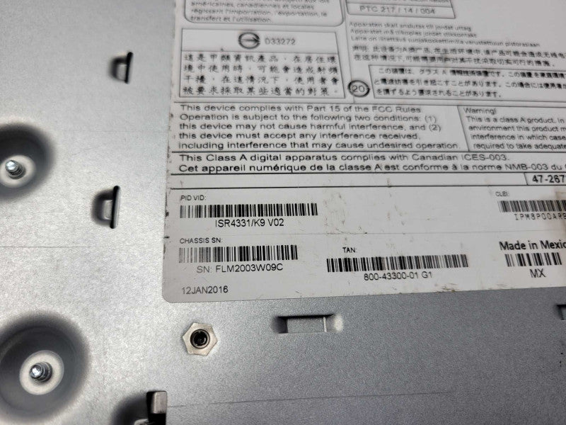 CISCO ISR4331/K9 Integrated service Router, CLOCK ISSUE, Affected, READ _
