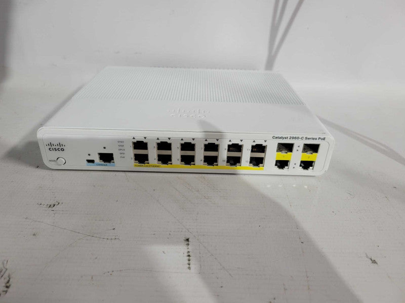 Cisco WS-C2960C-12PC-L 12 Port PoE Compact Switch Q!