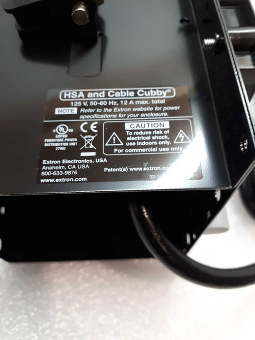 Extron HSA And Cable Cubby 125V 50/60HZ 12A &