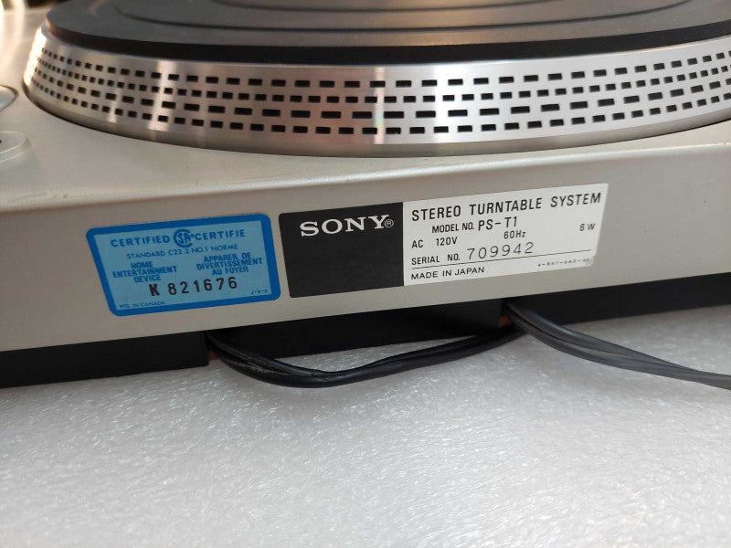 Vintage Sony Stereo Turntable System Model: PS-T1 Made in Japan