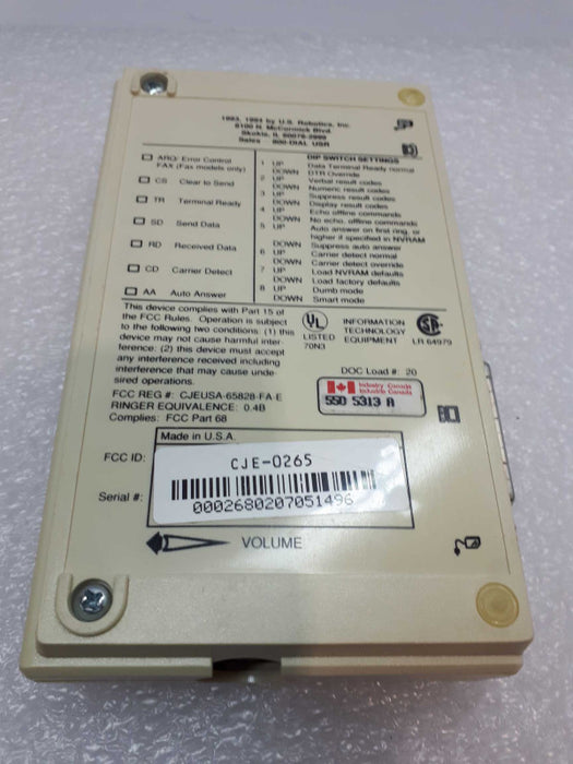 US Robotics Sportster 14400 Fax Modem &