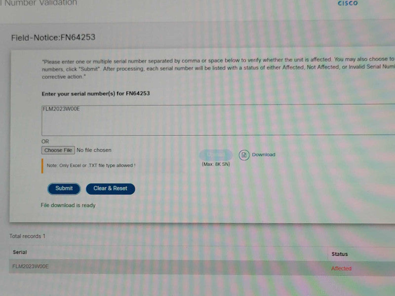 Cisco ISR4351/K9 ISR 4351 Series Integrated Services Router, Affected, READ _