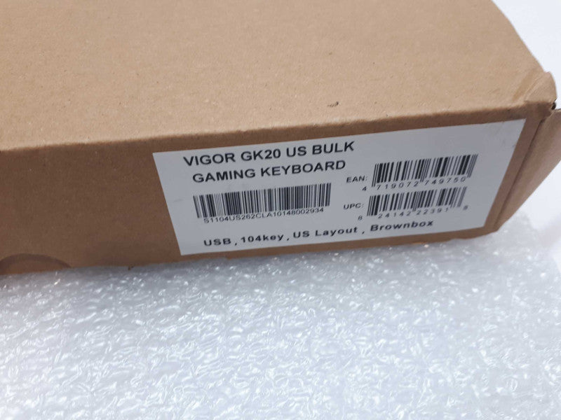 Vigor GK20 US Gaming Backlit RGB Dedicated Hotkeys Anti-Ghosting Water Resis &