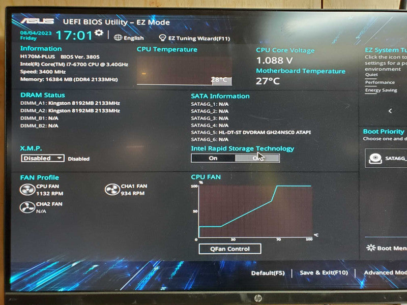 Custom PC - Intel i7-6700 @ 3.40 GHZ 16GB DDR4 550W PSU