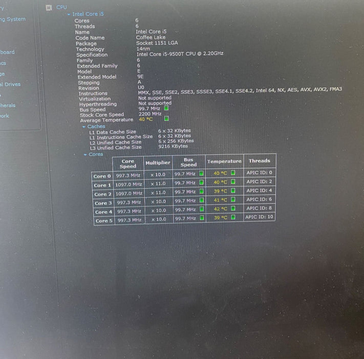 DELL OptiPlex 7070 Micro Desktop Computer i5-9500T @2.2GHz 16GB RAM 256GB SSD