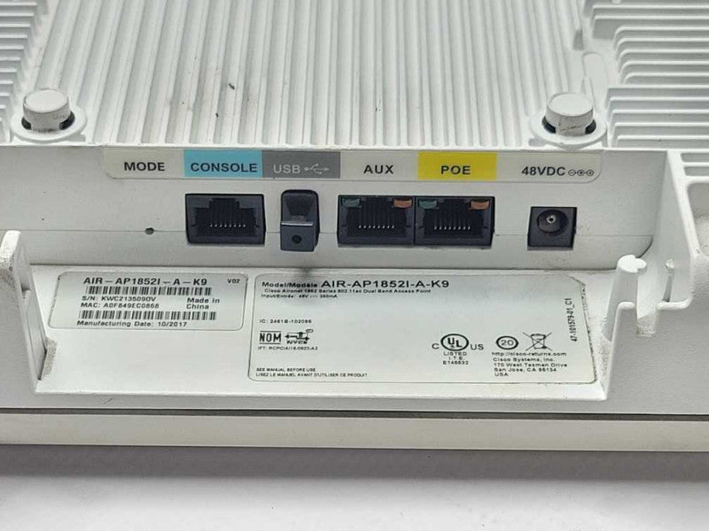 Cisco AIR-AP1852I-A-K9 802.11ac Dual Band Access point, READ Q!