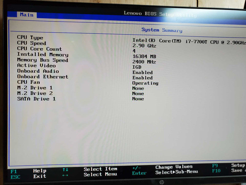Lenovo ThinkCenter M710q - Intel i7-7700T @ 2.90 GHZ 16GB DDR4