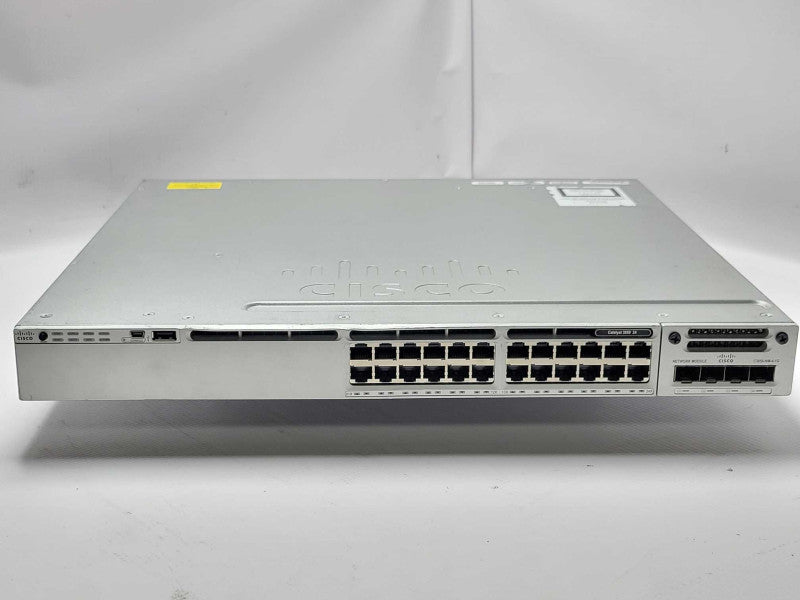 Cisco WS-C3850-24T-S 24-Port Gigabit Network Switch w/ C3850-NM-4-1G, 2x PSU _