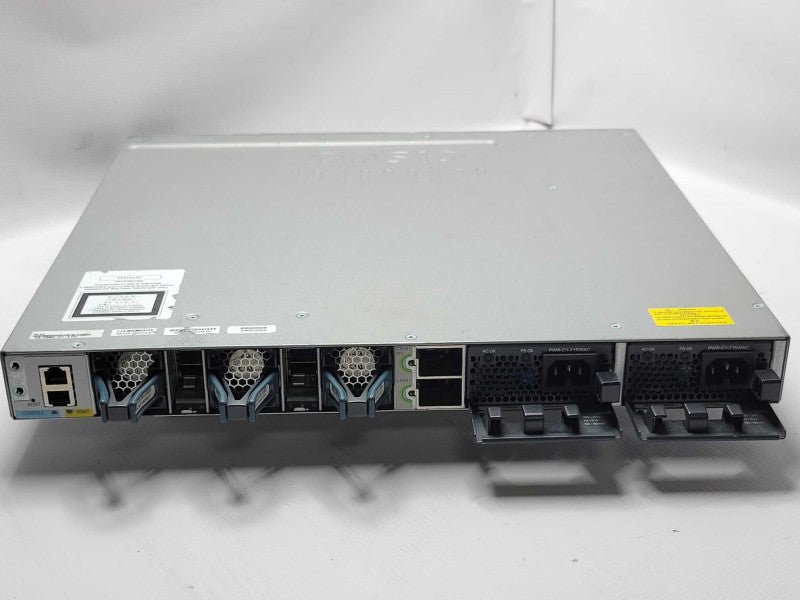 Cisco WS-C3850-24T-S 24-Port Gigabit Network Switch w/ C3850-NM-4-1G, 2x PSU _