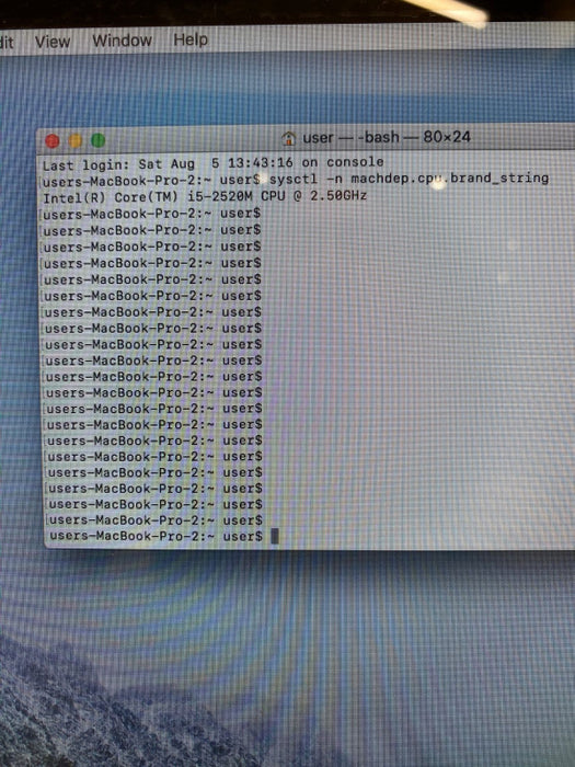 Apple Mac mini Mid 2010 Intel Core i5-2520M @ 2.50 GHz 8 GB RAM 240 GB SSD