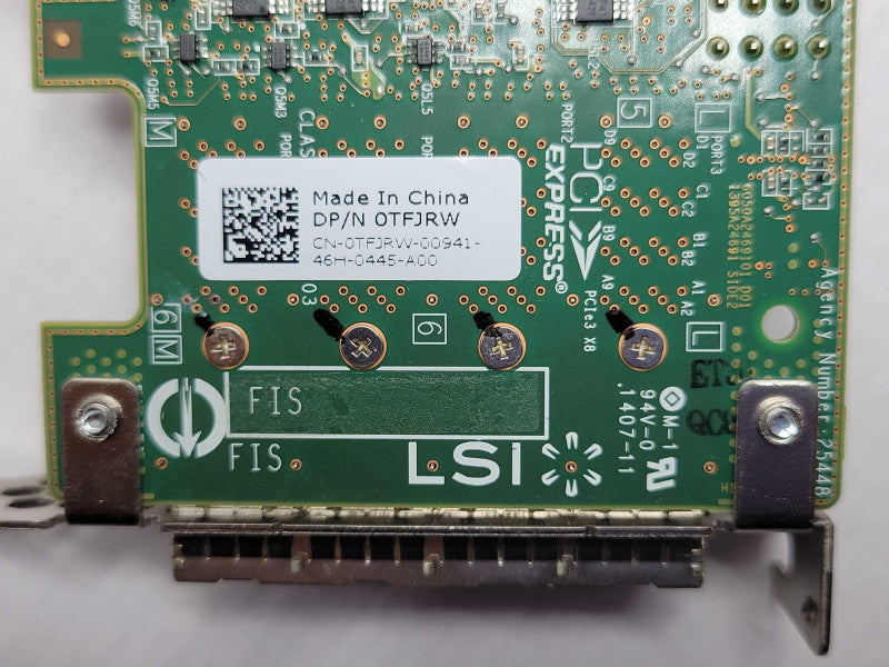 DELL 0TFJRW LSI H3-25553-01A Quad SAS Storage Controller, LP _