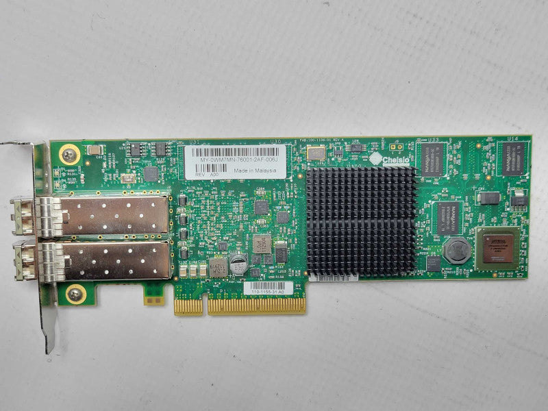 Dell Chelsio 10GB Dual SFP+ Port PCI-E Fibre Adapter Card Low Profile _