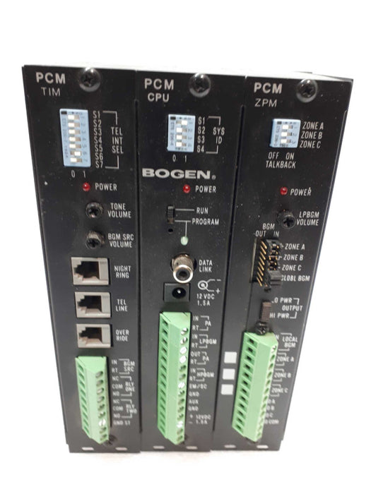 BOGEN PCM Paging System Plug-in Modules PCM-CPU, PCU-TIM, 2x PCM-ZPM &
