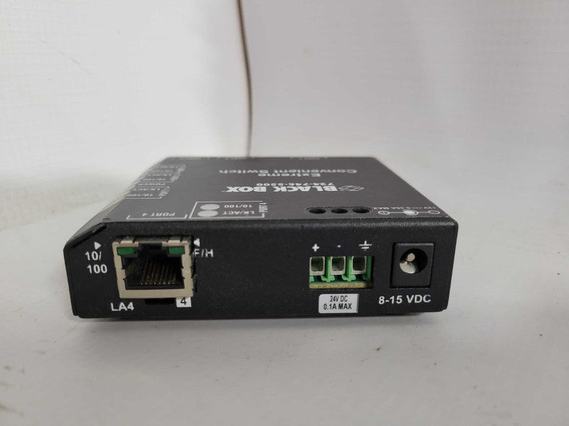 Black Box LBH101A-P-24 Industrial 10Base-T/100Base-TX PoE Ethernet Switch 4-P Q!