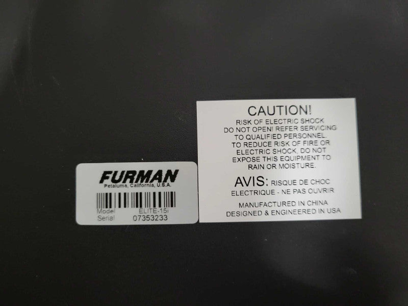 Furman Elite 15i Power Conditioner 7-Outlet Linear Filtering AC Power Source Q$