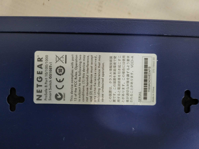 Netgear GS108T 8 port Gigabit Smart Switch  $