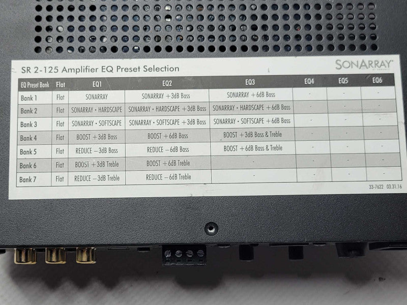 Sonarray SR 2-125, DSP Power Amplifier 125W RMS, READ _
