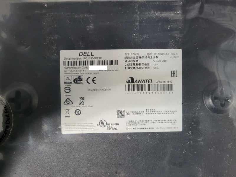 DELL SONIC WALL TZ600 10-PORT FIREWALL SECURITY Open box $