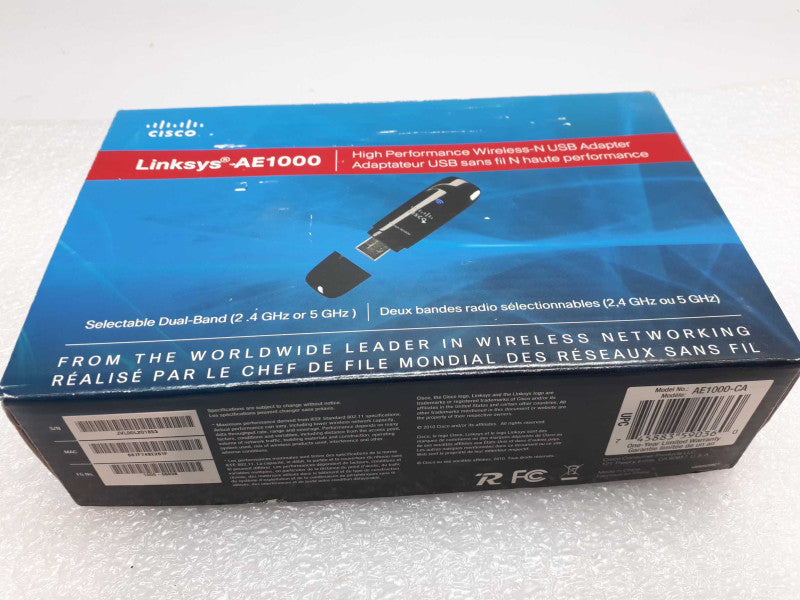 CISCO Linksys AE1000 High Performance Wireless-N USB Adapter New Open Box Q&