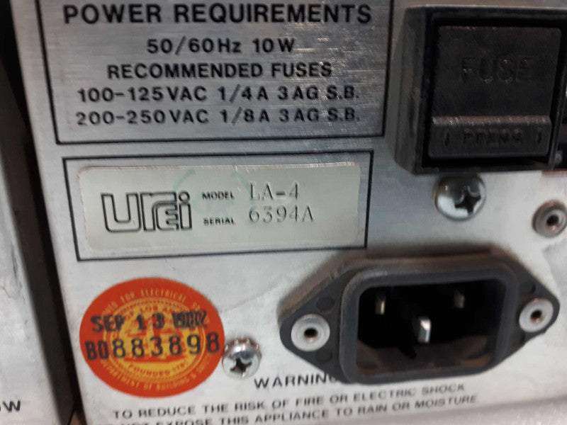 Urei LA-4 Compressor/Limiter â Universal Audio â Vintage &