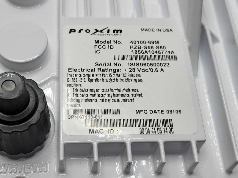 PROXIM 40100-69M Master Antenna, Read _