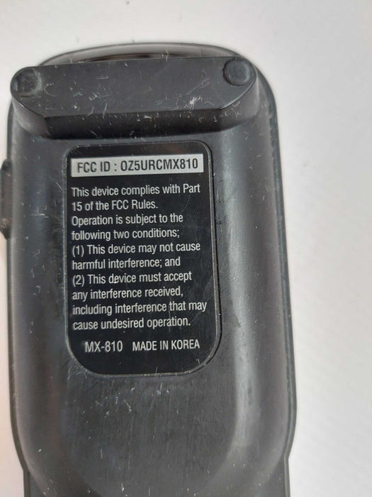 Universal Remote Model: Mx-810