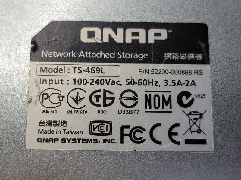 QNAP TS-469L 4-bay Network attached System with 2x 2TB HDDs _