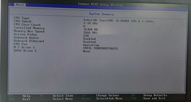 Lenovo ThinkCentre M920q i5-8500T @ 2.10GHz 16GB DDR4 256GB M.2 + Charger )
