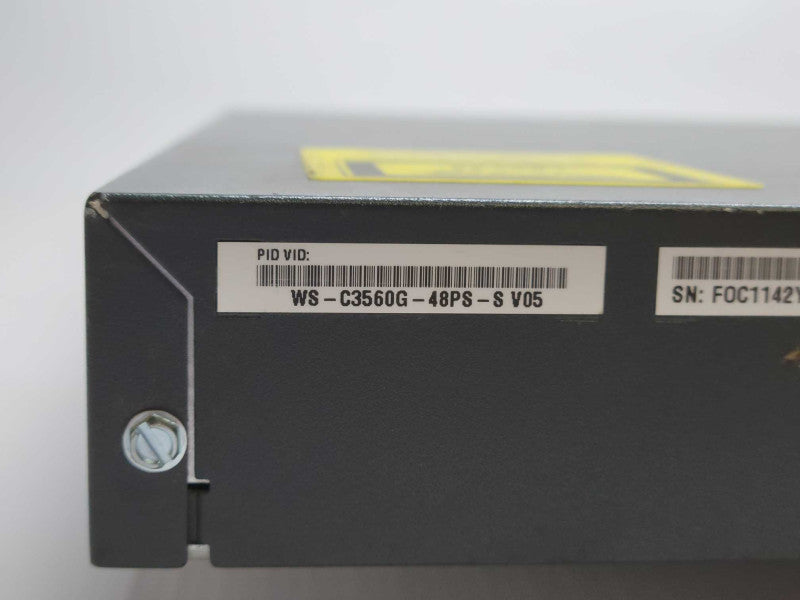 Cisco WS-C3560G-48PS-S 48 Port PoE 3560G Gigabit Switch
