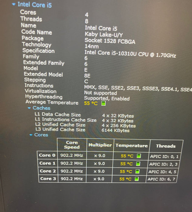DELL LATITUDE 5410 Laptop Intel Core i5-10310U @ 1.70GHz 16 GB RAM 256 GB SSD