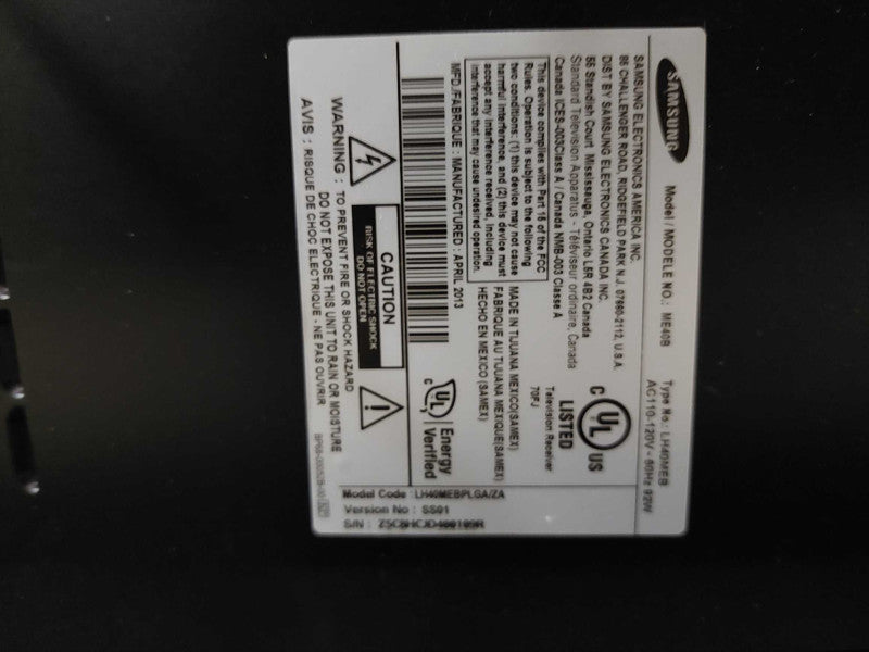 samsung Colour Display Unit Model: ME40B      Q