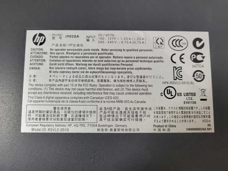 HP Procurve 2510-48 J9020A 48 Port Gigabit Network Switch $