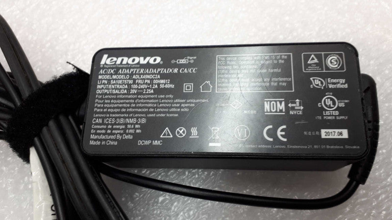 Genuine Original LENOVO 45W 20V 2.25A Yellow Square Tip Power adaptor  Q&