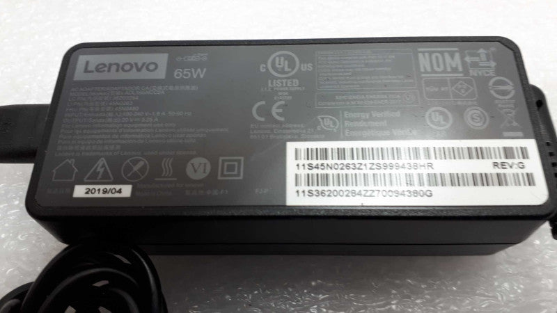 Genuine Original LENOVO 65W 20V 3.25A Yellow Square Tip Power adaptor  Q&
