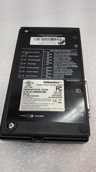 US Robotics V.92 56K External Fax Modem Model - 5686G &