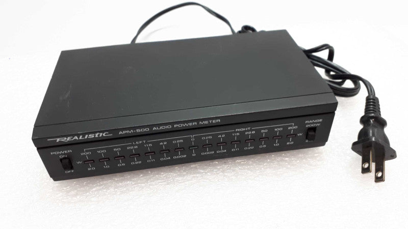 Vintage Realistic APM-500 Peak & RMS Audio Power Meter Speaker Input &