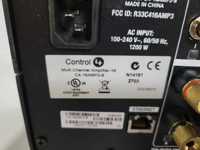 Control4 C4-16AMP3-B 16 Channel 8 Zone Amplifier READ !