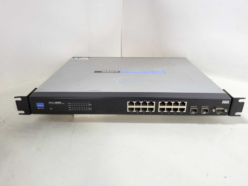 Linksys (Cisco) SRW2016 16 Port 10/100/1000 Gigabit Switch WebView $