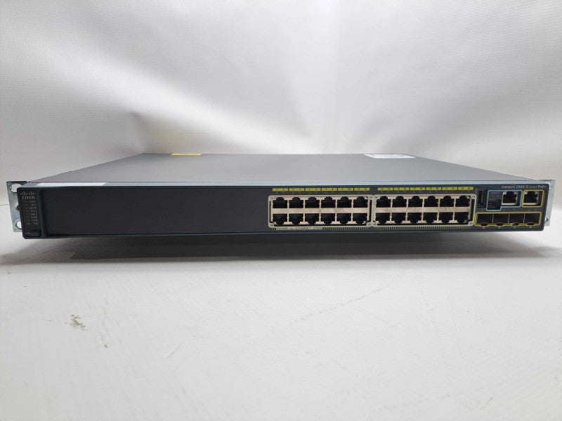 Cisco WS-C2960S-24PS-L 24 Port PoE+ Gigabit Switch + Rackmount Ears )