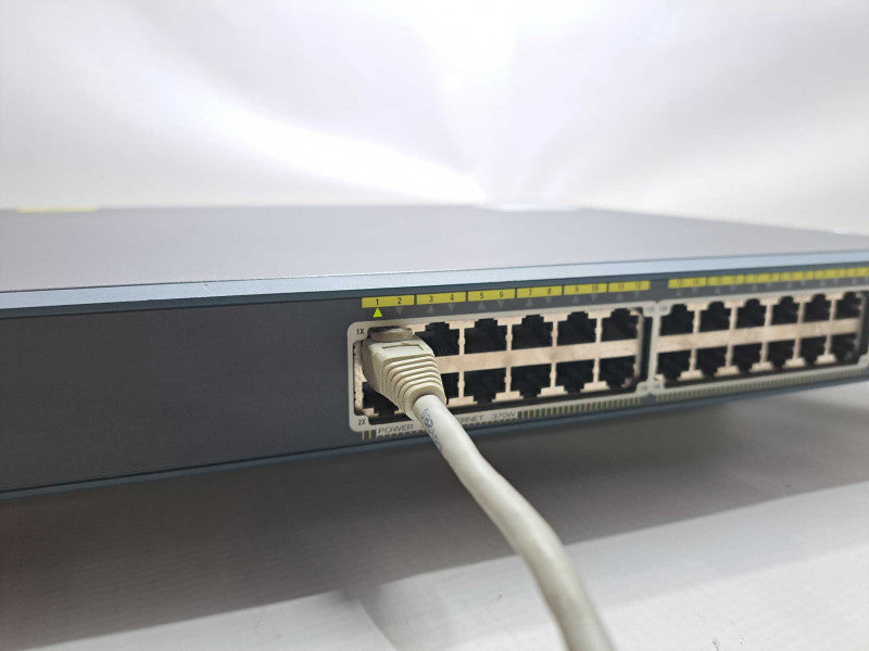 Cisco WS-C2960S-24PS-L 24 Port PoE+ Gigabit Switch + Rackmount Ears )