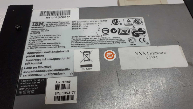 7206VX3 - IBM VXA-320 External LVD/SE SCSI &