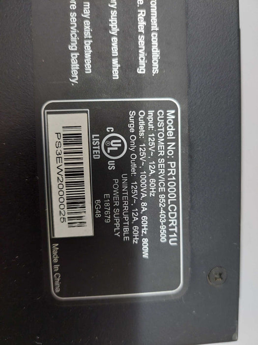 Cyber Power UPS Model: PR1000LCDRT1U