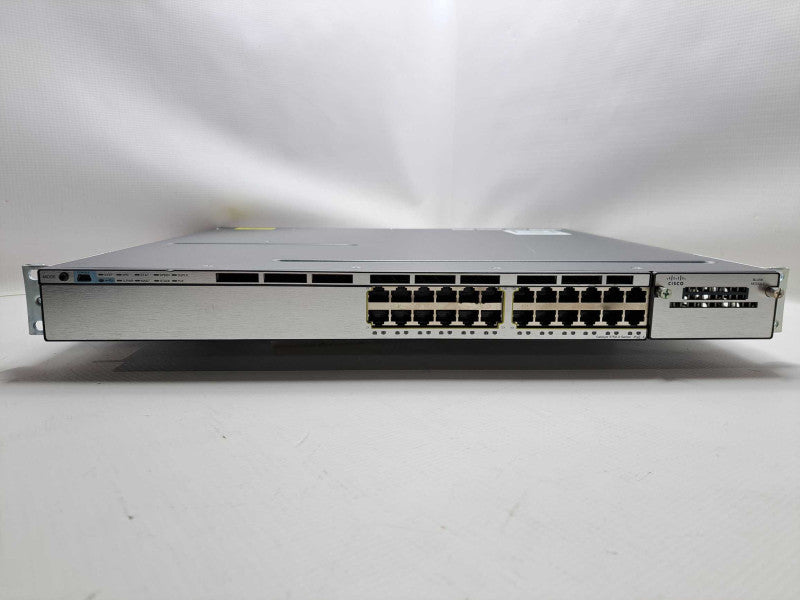 Cisco WS-C3750X-24P-S 24-Port PoE Gigabit Switch 1x C3KX-PWR-715WAC PSU Q)