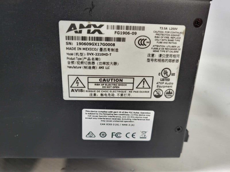AMX Enova DVX-2210HD-T 4x2 Presentation Switcher  $