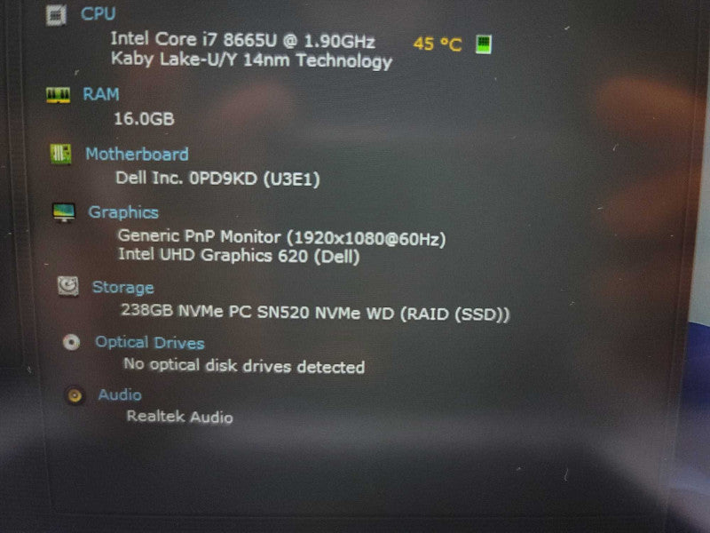 Dell Latitude 5400 i7-8665U @ 1.90GHz, 16GB DDR4, 256GB NVMe Î²