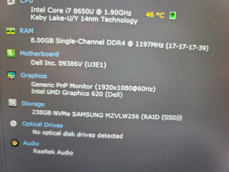 Dell Latitude 7390 i7-8650U, 8GB DDR4, 256GB m.2  QÎ²