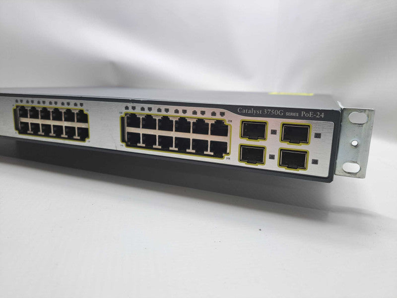 Cisco WS-C3750G-24PS-S 24 Port PoE Gigabit Network Switch )