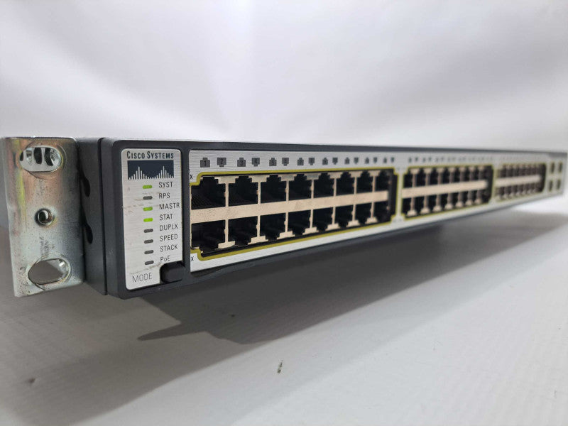 Cisco WS-C3750G-48PS-S 48 Port Gigabit POE Network Switch )