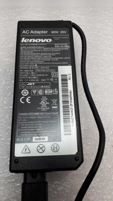 Genuine Original LENOVO 90W 20V 4.5A Fat Round Tip Power adaptor Q&